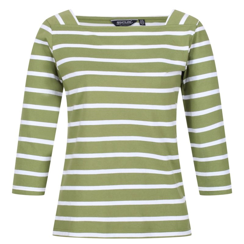 Regatta Womens/ladies Polexia Stripe T-shirt In Green