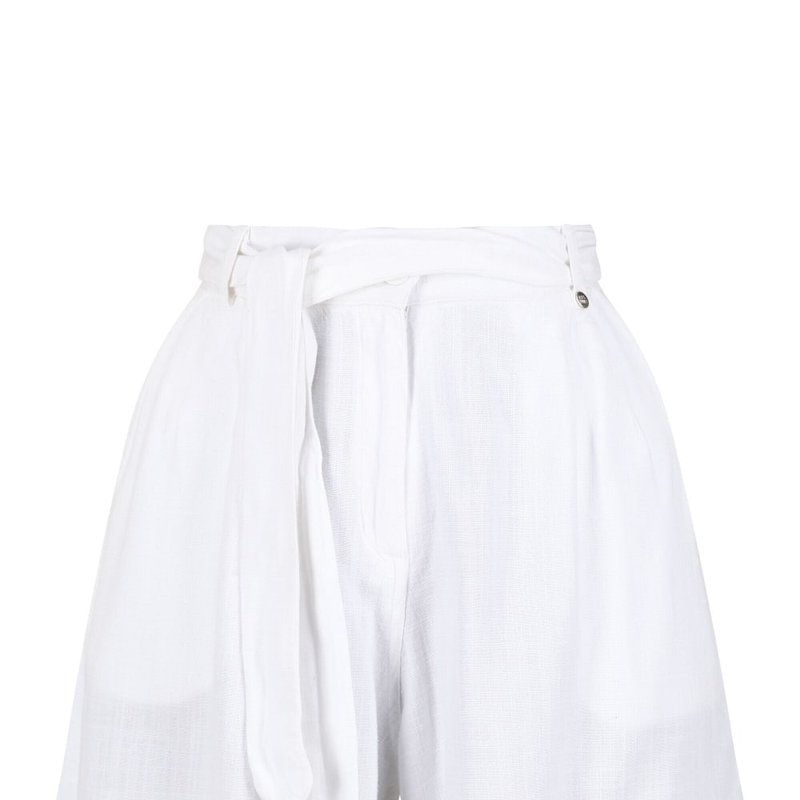 Regatta Womens/ladies Sabela Paper Bag Shorts In White