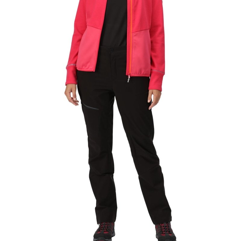 Regatta Womens/ladies Textured Fleece Full Zip Hoodie In Pink