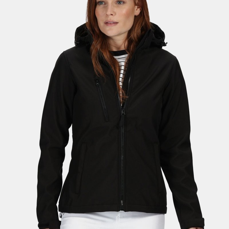 Regatta Womens/ladies Venturer 3 Layer Membrane Soft Shell Jacket In Black