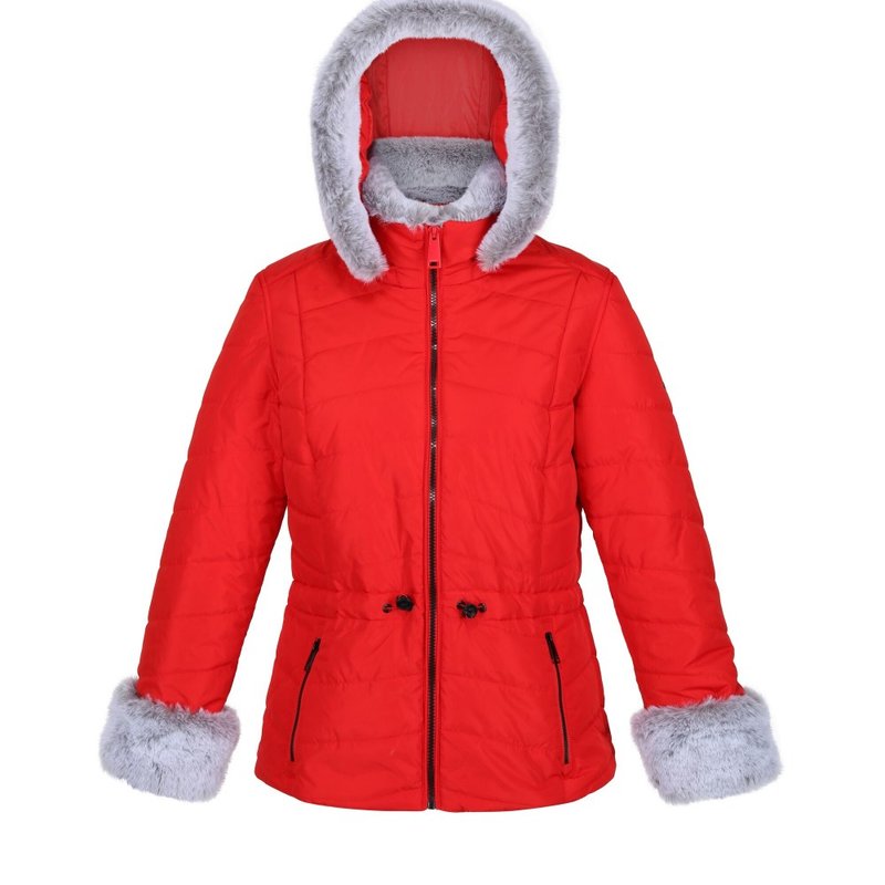 Regatta Womens/ladies Willabella Faux Fur Trim Jacket In Red
