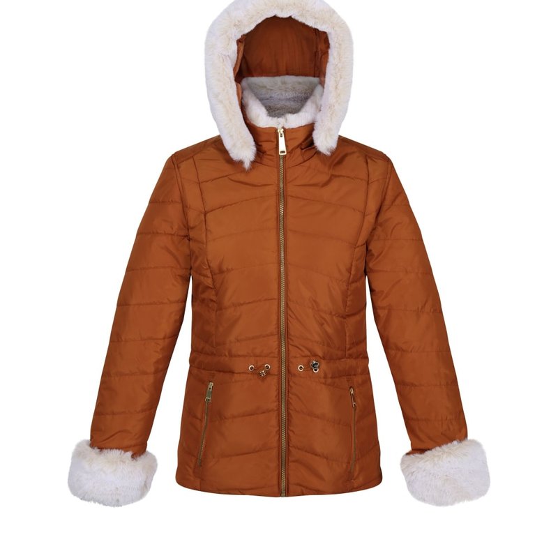 Regatta Womens/ladies Willabella Faux Fur Trim Jacket In Brown
