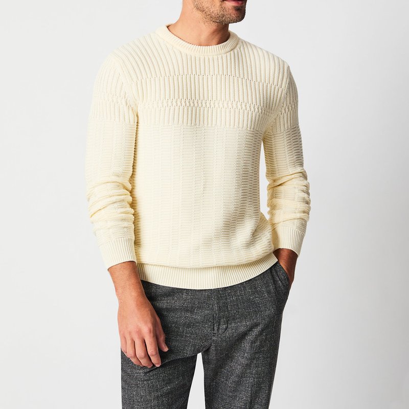 Shop Billy Reid Cable Crewneck Sweater In White