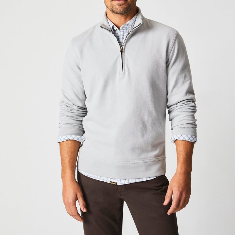 Shop Billy Reid Cullman Half Zip Sweatshirt In Grey