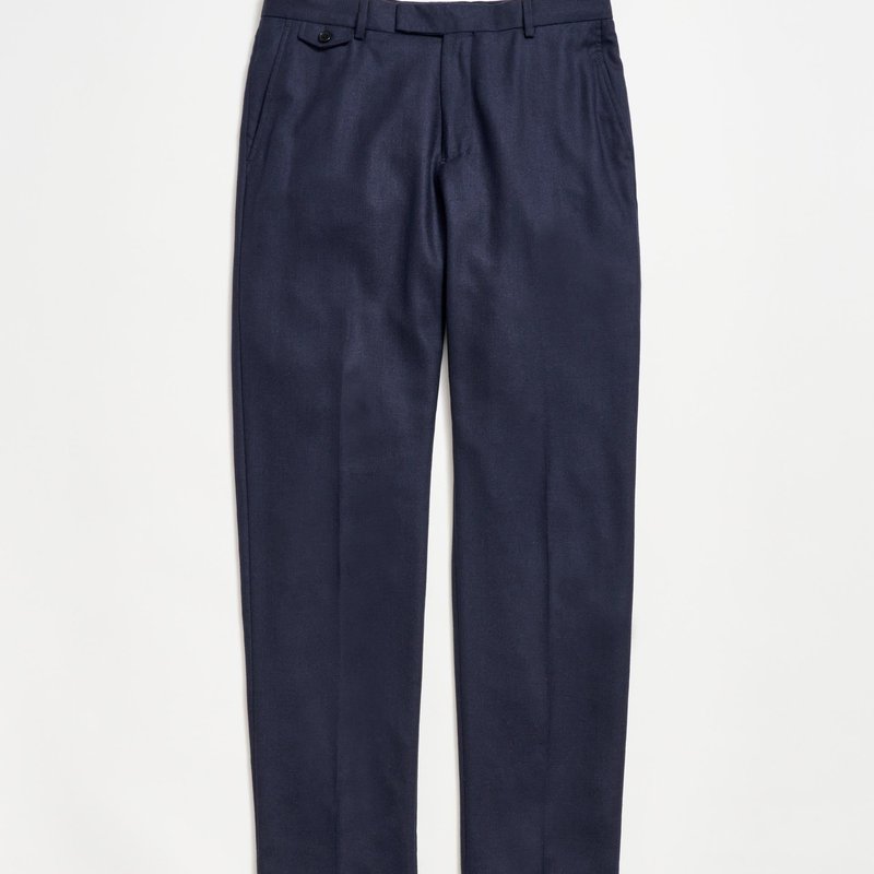 Shop Reid Flat Front Trouser In Blue