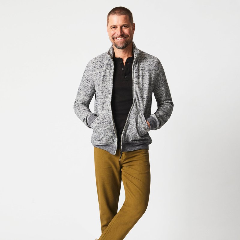 Shop Billy Reid Knit Track Jacket In Grey