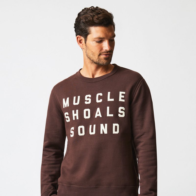 Shop Reid Muscle Shoals Sound Crewneck Sweatshirt In Brown