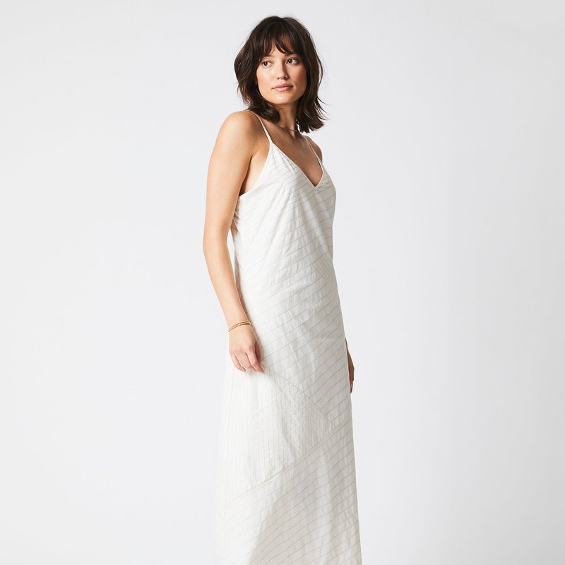 Reid Sail Stitch Dress In White