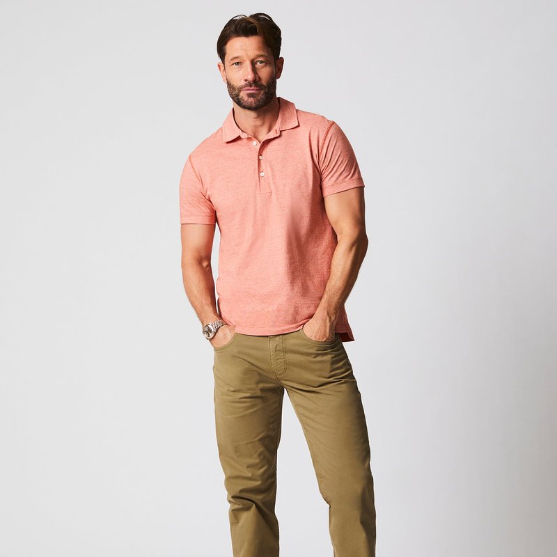 Reid Stripe Pensacola Polo T-shirt In Pink