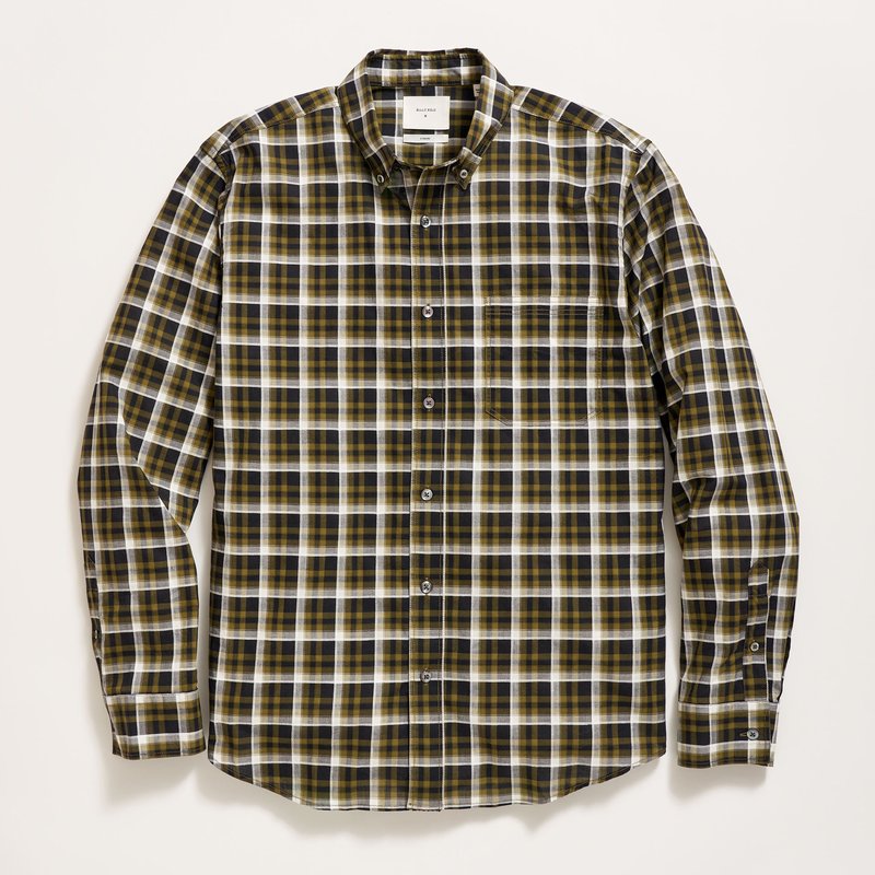Shop Billy Reid Textural Grid Plaid Tuscumbia Shirt Button Down In Green
