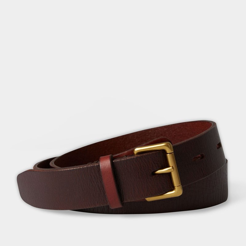 Reid Uniform Leather Belt In Brown