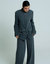Light Weight Cotton Knit Long Wide Trousers - Dark Grey