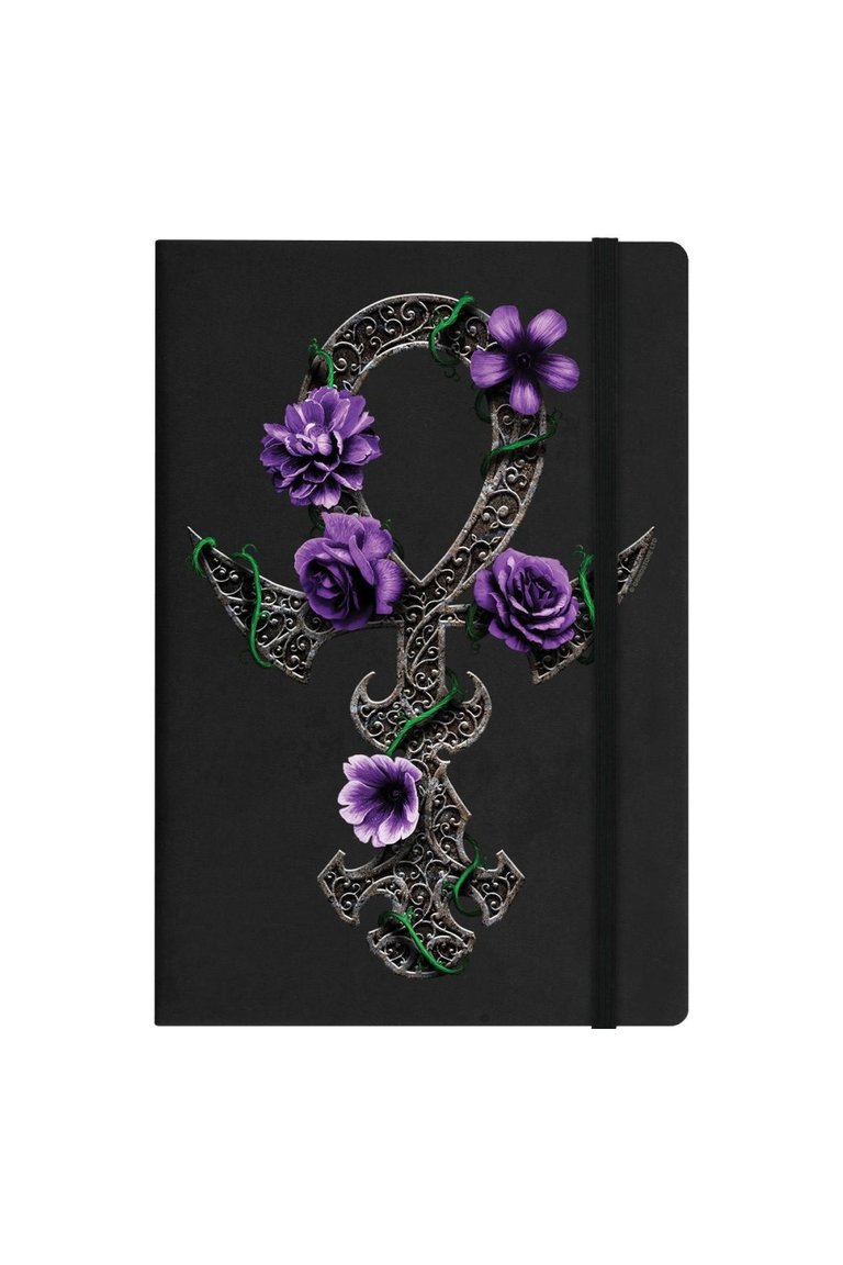 Requiem Collective Floral Ankh A5 Hard Cover Notebook (Black) (One Size) - Black