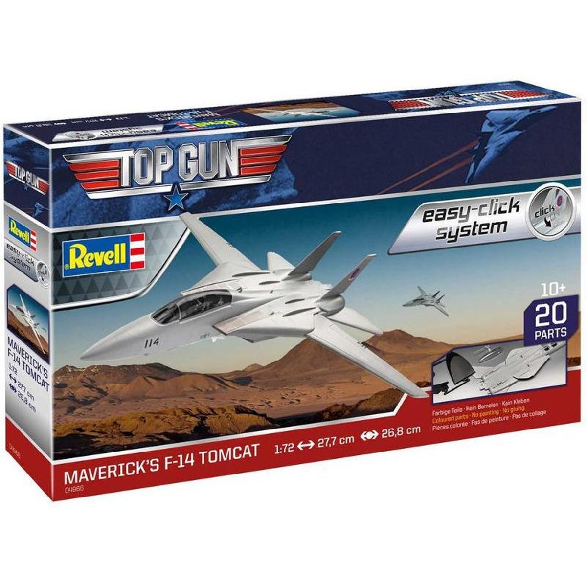 Revell Model Set - Top Gun Movie - Easy-Click System - Maverick's F-14  Tomcat 1:72 - 20 Parts