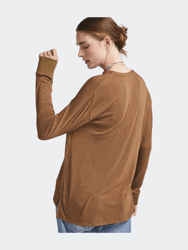 Women's Recycled Jersey Deep Split Long Sleeve Tee