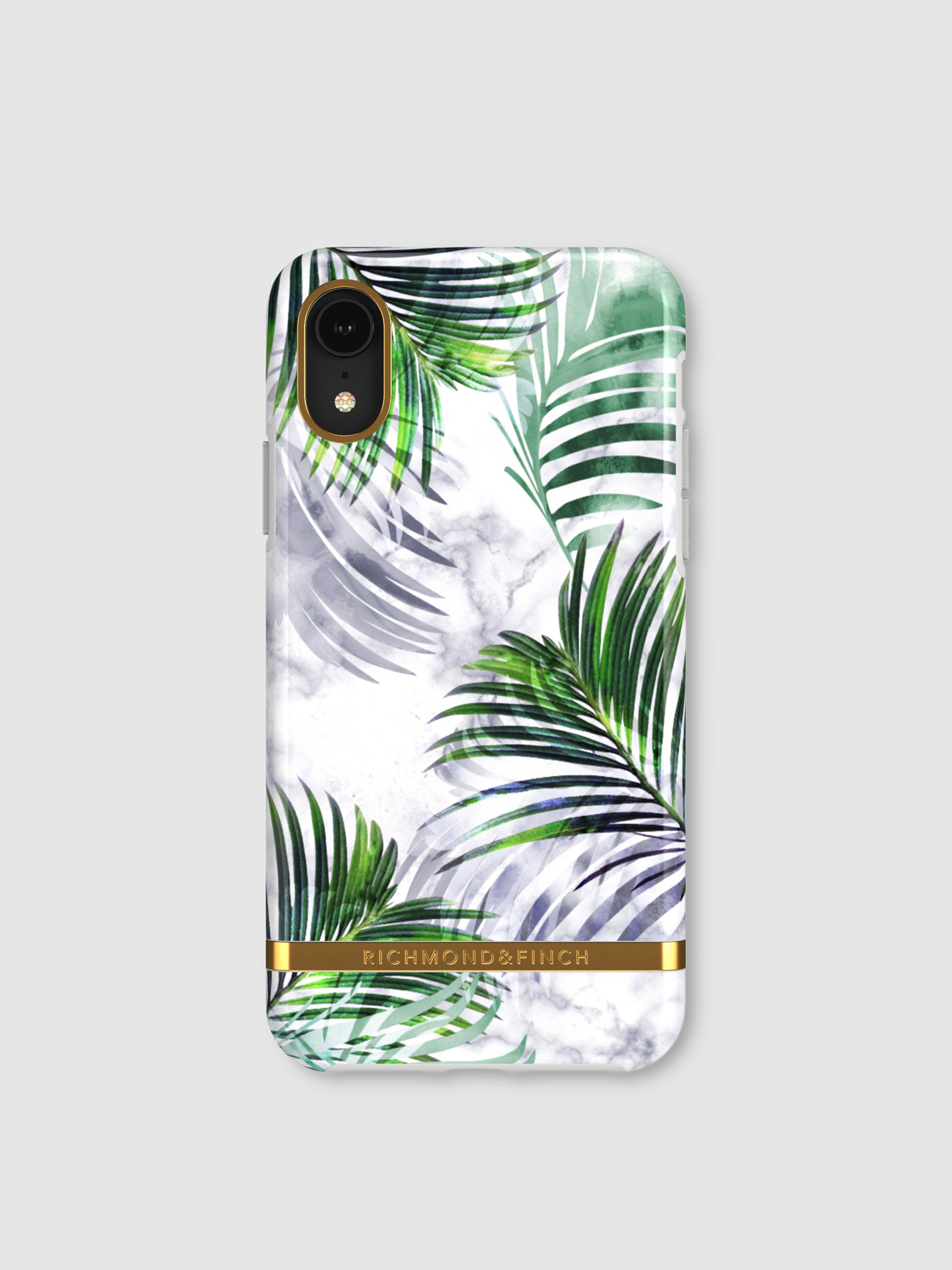 Richmond & Finch Printed Iphone Case In White Marble Tropics
