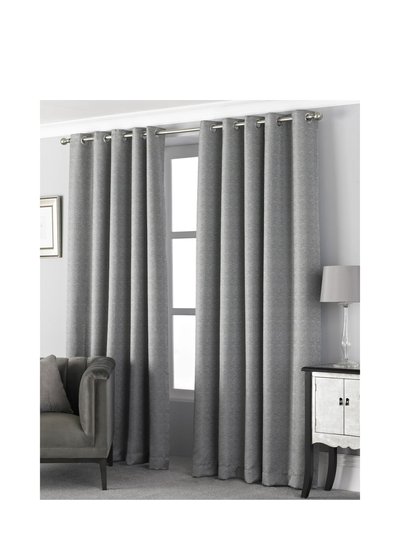 Riva Home Riva Home Pendleton Ringtop Eyelet Curtains (Graphite) (46 x 72in) product