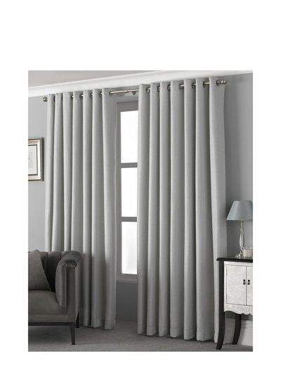 Riva Home Riva Home Pendleton Ringtop Eyelet Curtains (Silver) (46 x 72in) product