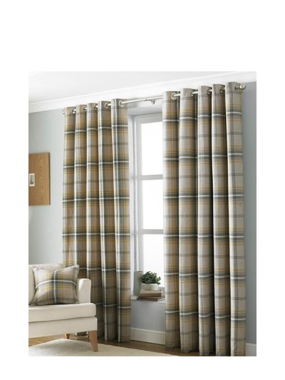 Riva Paoletti Riva Paoletti Aviemore Ringtop Eyelet Curtains (Ochre Yellow) (46 x 54 in) product