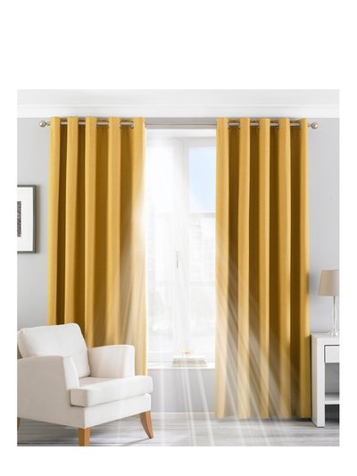 Riva Paoletti Riva Paoletti Eclipse Ringtop Eyelet Curtains (Ochre Yellow) (46 x 72 in) product