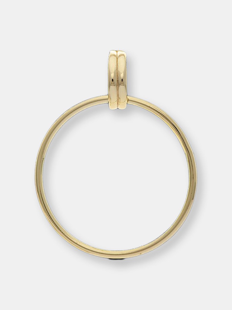 Interlocking Hoop Polished Dangle Earrings