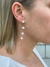 Long Wire Pearl Earrings