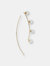 Long Wire Pearl Earrings