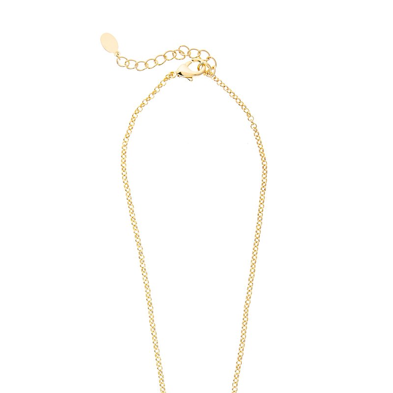 Rivka Friedman Oval Bezel Cubic Zirconia Pendant Necklace In Gold