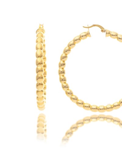 Rivka Friedman Polished Beaded Hoop Earrings product