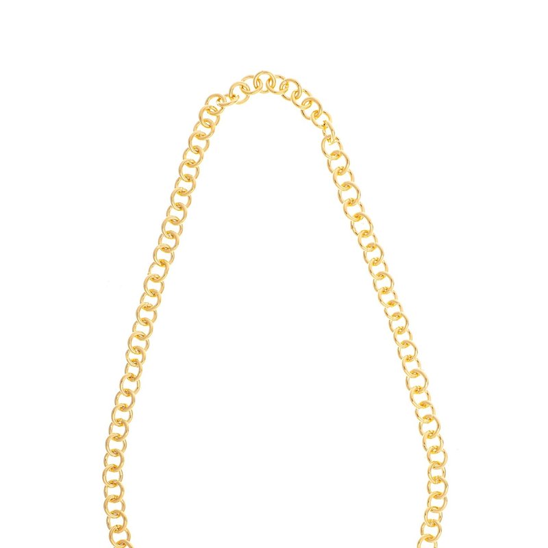Rivka Friedman Polished Link Toggle & Charm Necklace In Gold