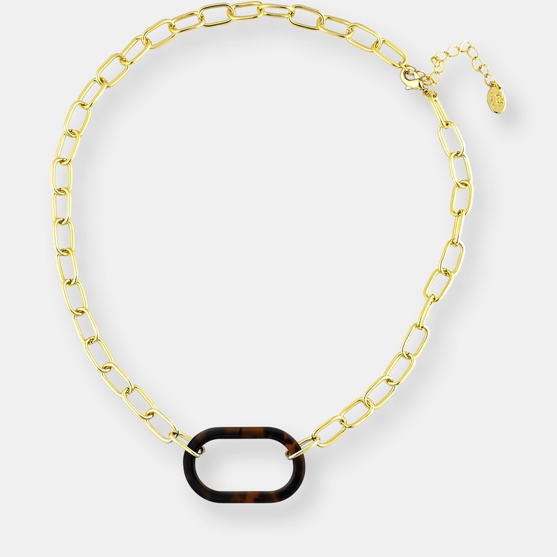 Rivka Friedman Resin Chain Necklace In Gold