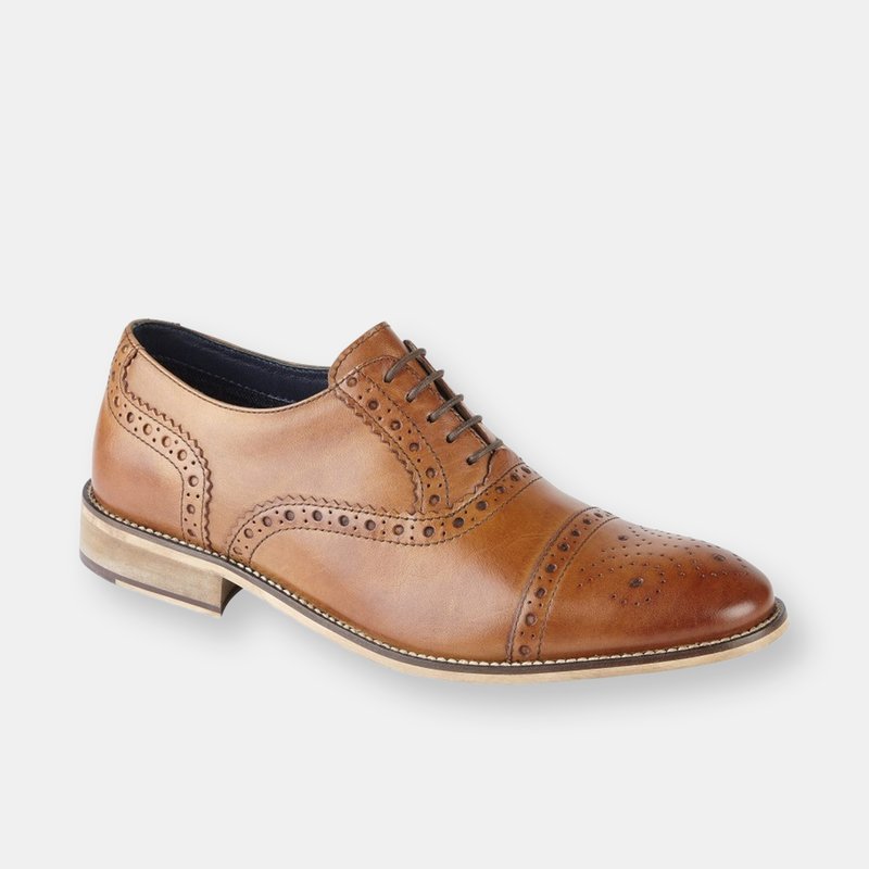 Roamers Mens Leather Brogue/oxford Shoe In Brown
