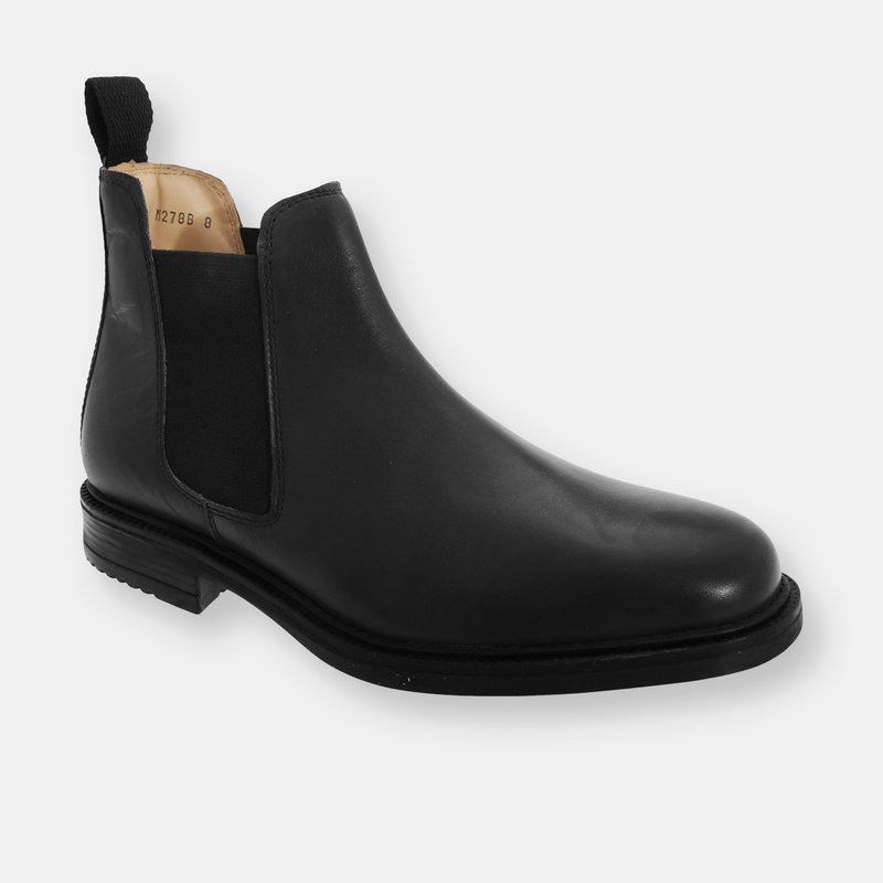 Roamers Mens Leather Quarter Lining Gusset Dealer Boots (black)