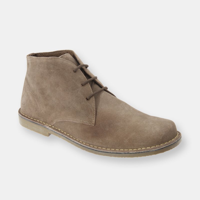 Roamers Mens Real Suede Fulfit Desert Boots (sand) In Brown