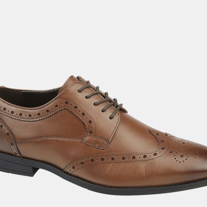 Roamers Mens Softie Leather Brogues In Brown