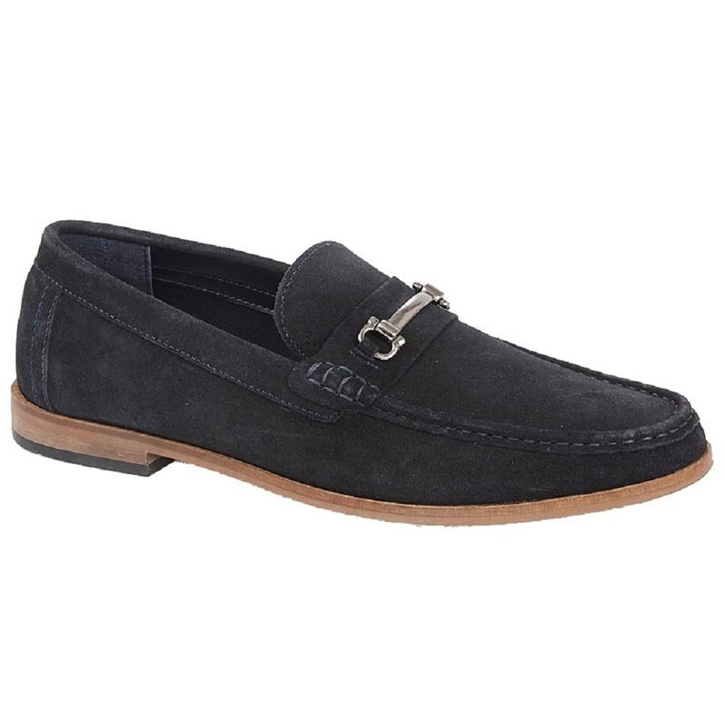 Roamers Mens Suede Slip-on Casual Shoes In Blue