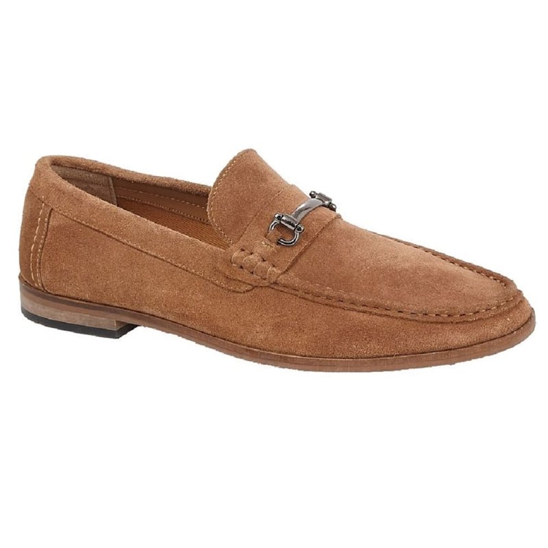 Roamers Mens Suede Slip-on Casual Shoes (sand) In Brown