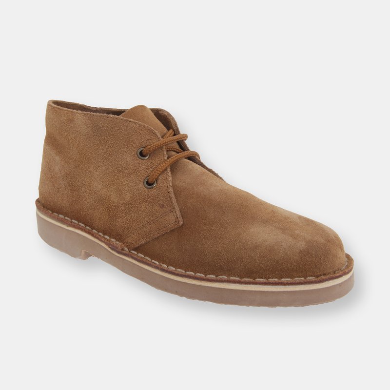 Roamers Mens Real Suede Unlined Desert Boots (sand) In Brown