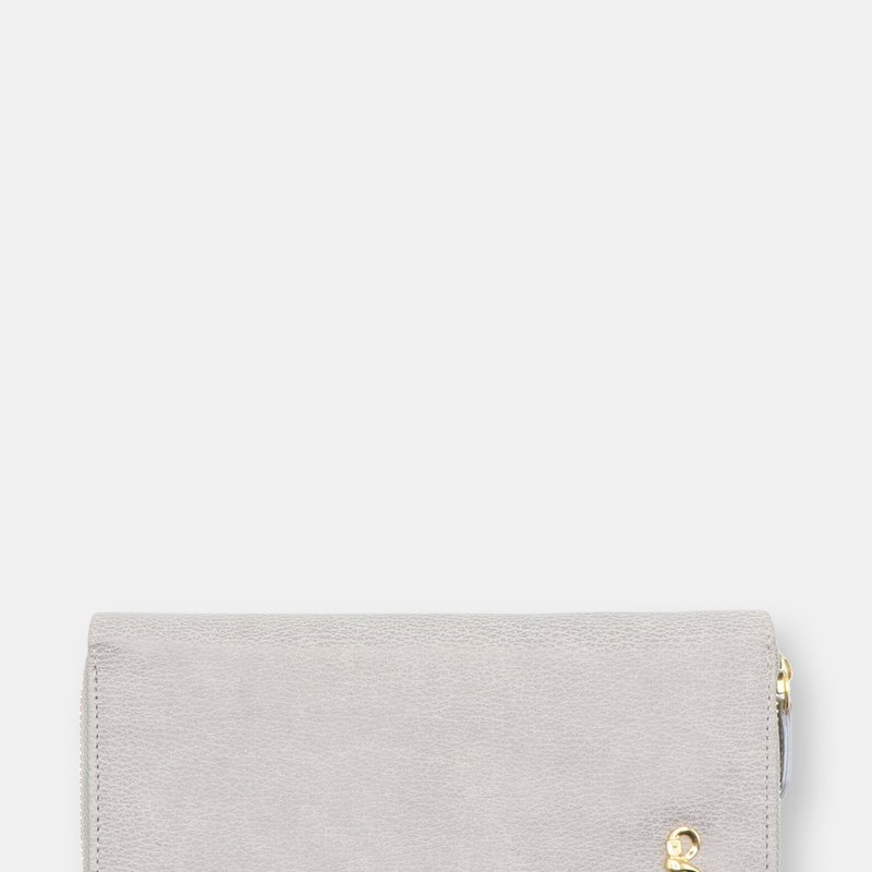 Roberta Di Camerino Women's Portafoglio Zip Leather Wallet In Grey