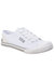 Womens/Ladies Jazzin Canvas Lace Up Shoe (White) - White