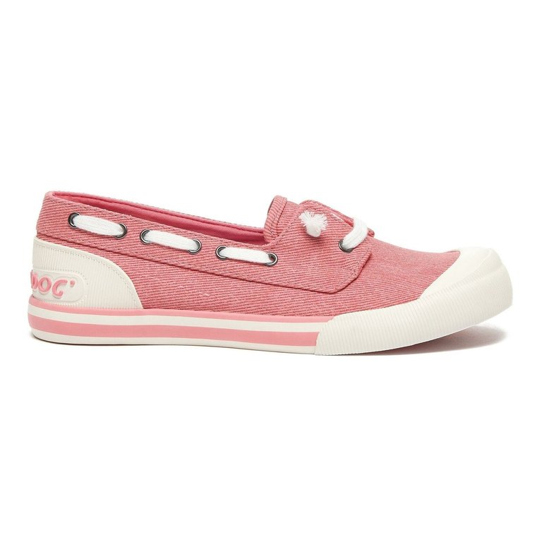 Womens/Ladies Jazzin Jetty Salty Boat Shoe (Pink) - Pink