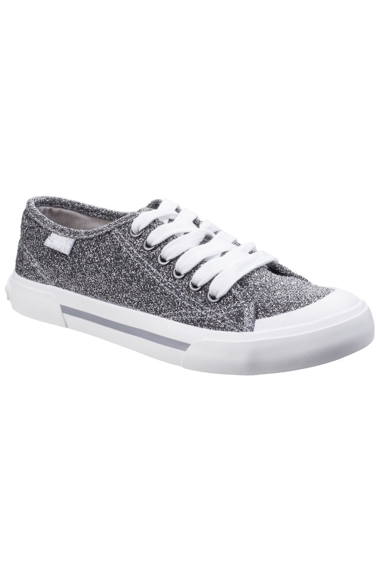 Womens/Ladies Jumpin Disco Lace Up Trainers (Silver) - Silver
