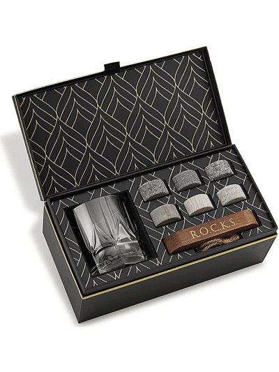 ROCKS Whiskey Chilling Stones Whiskey Stones & Crystal Glass Gift Set - Imperial Tumbler (12oz) product