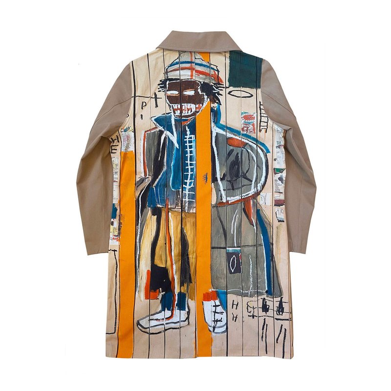 Rome Pays Off Basquiat "anthony Clarke" Trench Coat In Brown