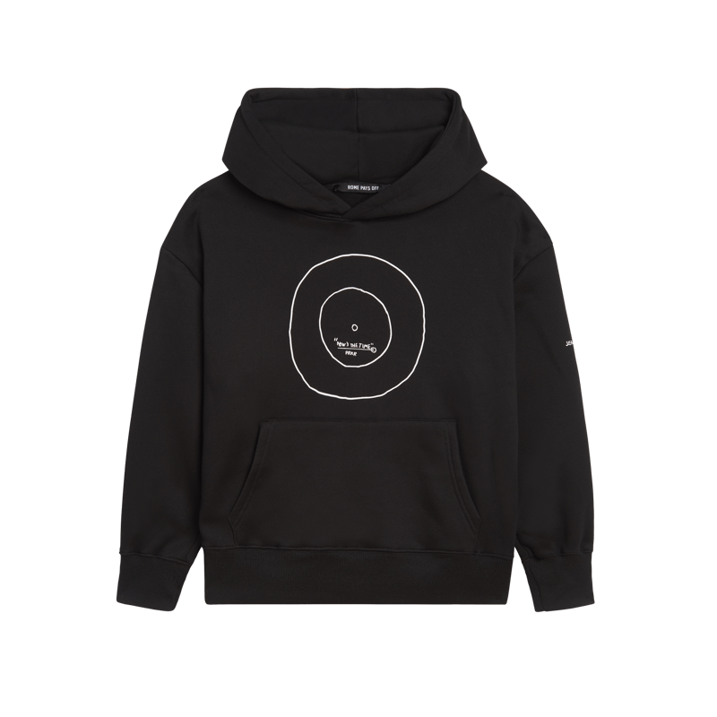 Shop Rome Pays Off Basquiat “now's The Time” Unisex Hoodie In Black