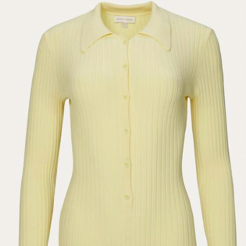 Shop Ronny Kobo Cyndie Knit Bodysuit In Yellow
