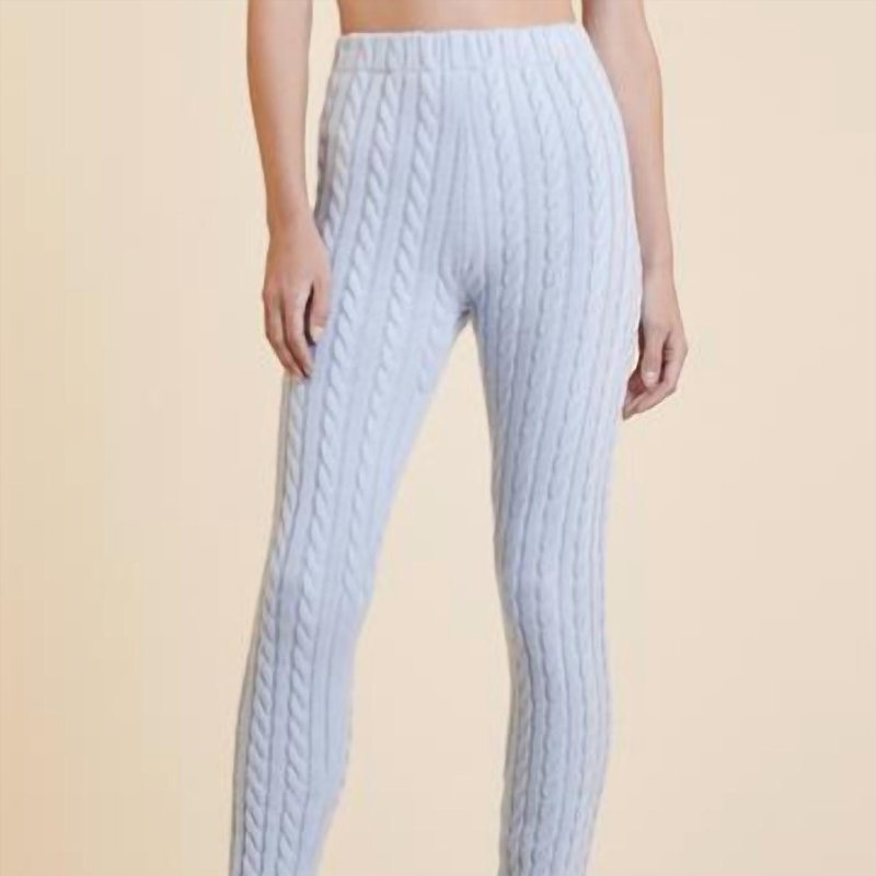 Shop Ronny Kobo Lynsie Cashmere Knit Pant In Blue
