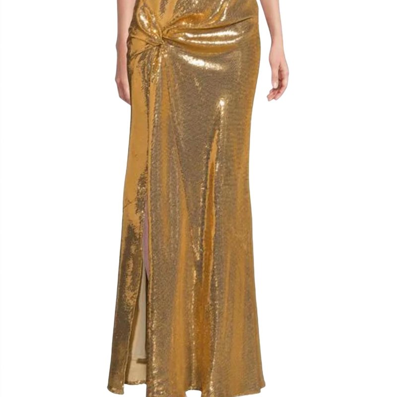 Shop Ronny Kobo Selina Dress In Gold