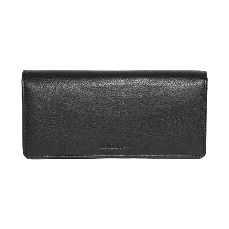 Roots Ladies Leather Rfid Expander Clutch Wallet In Black