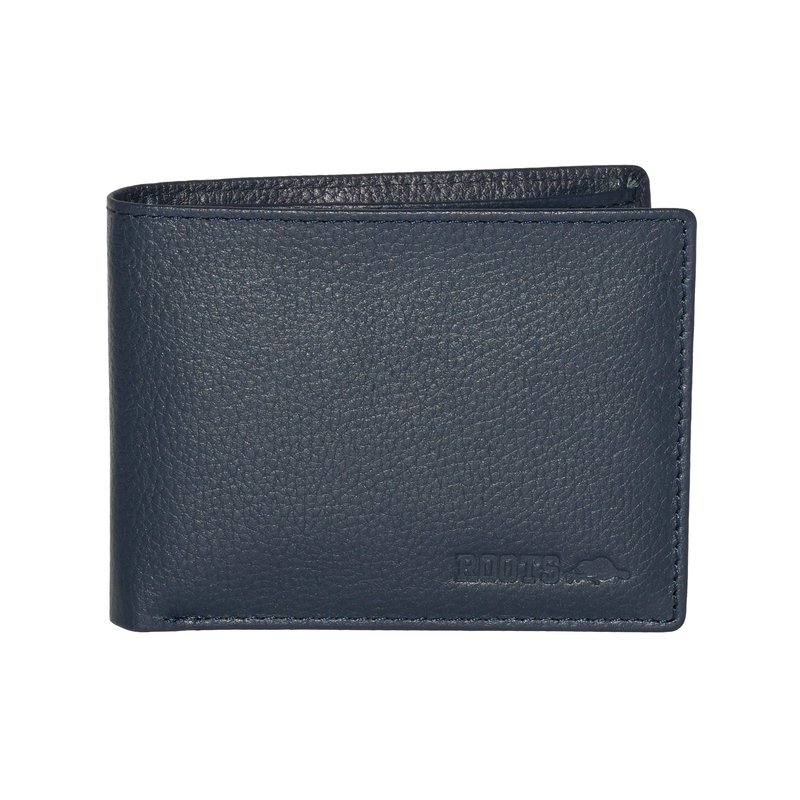 Shop Roots Leather Slimfold Rfid Wallet With Removable Passcase In Blue